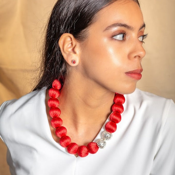 Collar Bolitas - Tejido