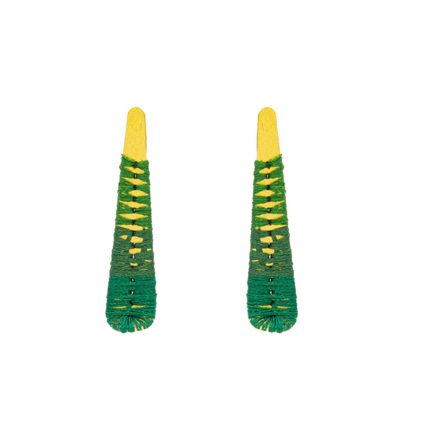 Maxi Feather Earrings - Fabric