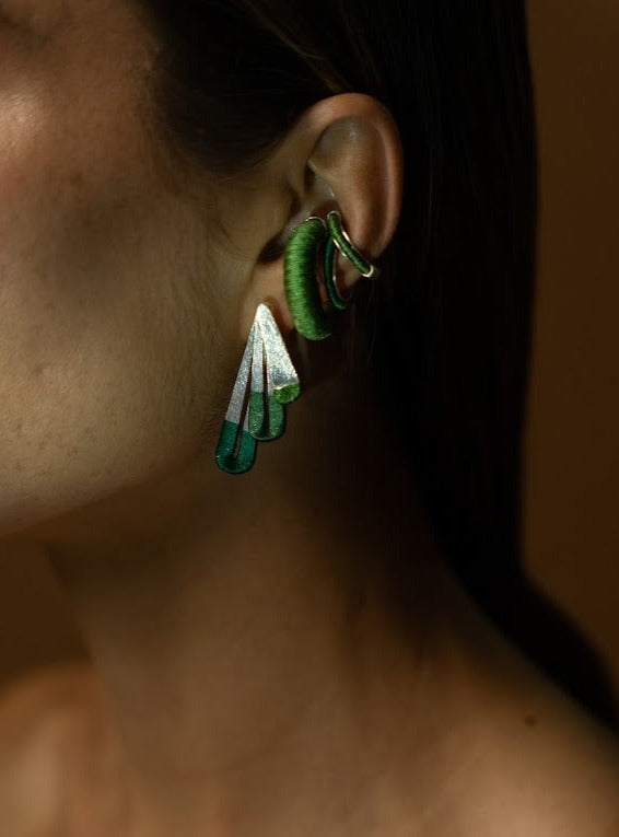 Aretes Alas Trio Tejido