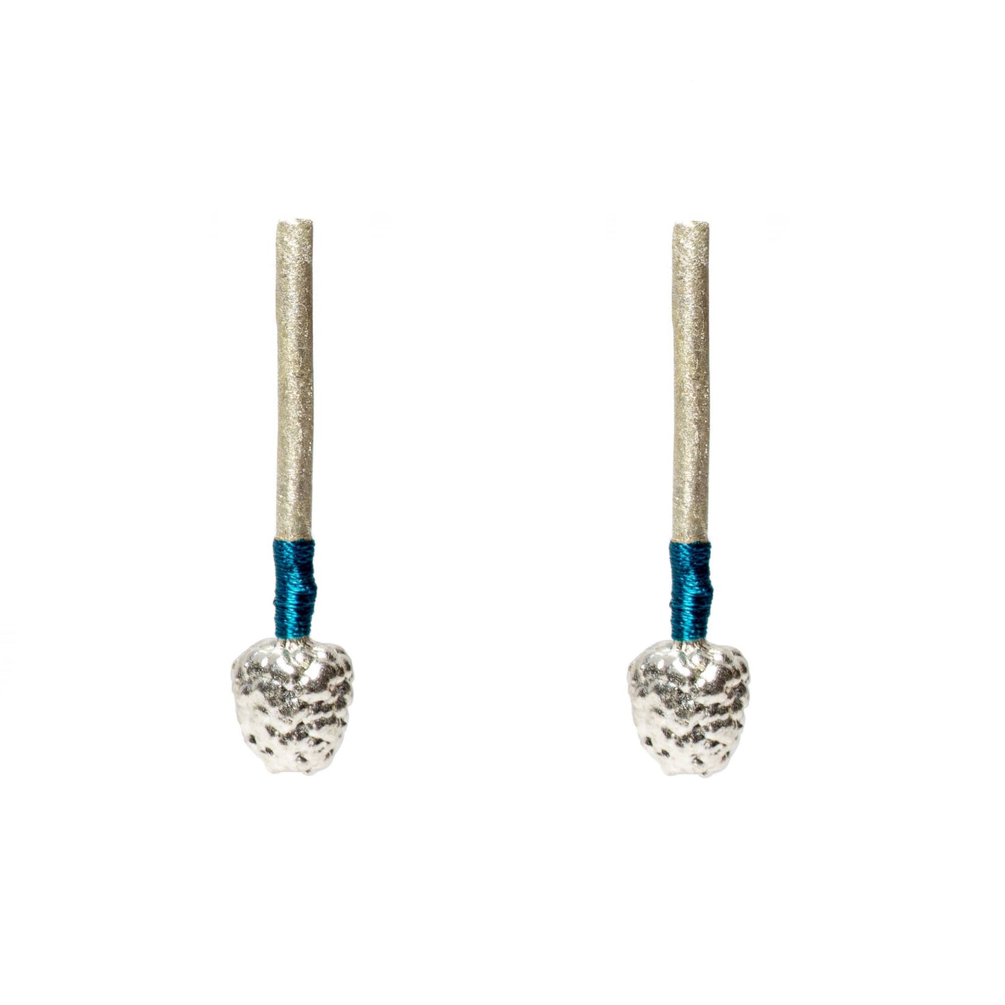 Arete Baston Zarzamora Plata