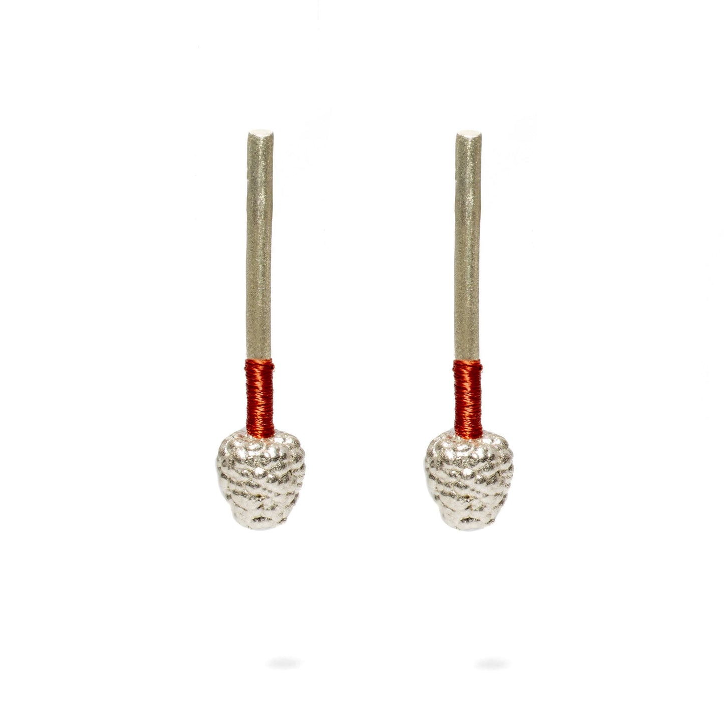 Arete Baston Zarzamora Plata