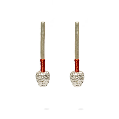 Arete Baston Zarzamora Plata