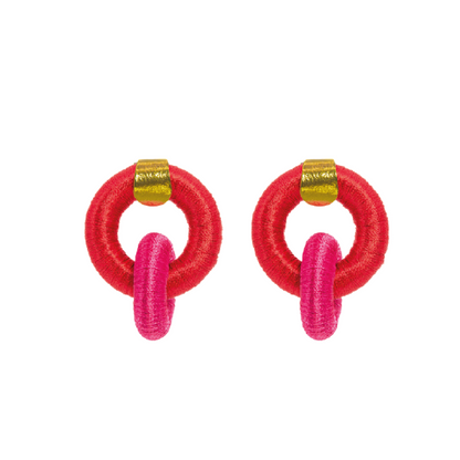 Arete llenito de amor doble